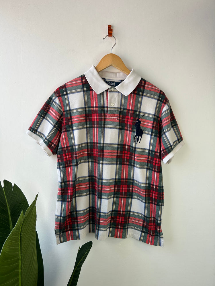 Ralph Lauren Tartan Polo Shirt L