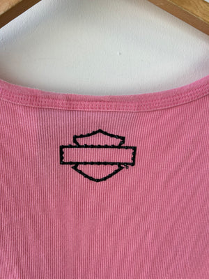 Harley Davidson Pink Rhinestone Tank Top 2XL