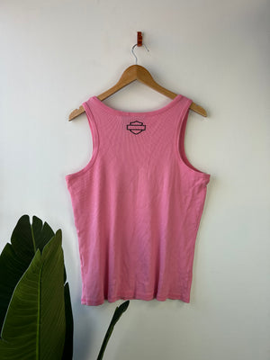 Harley Davidson Pink Rhinestone Tank Top 2XL