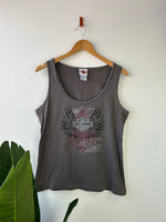 Harley Davidson Grey Graphic Tank Top XL