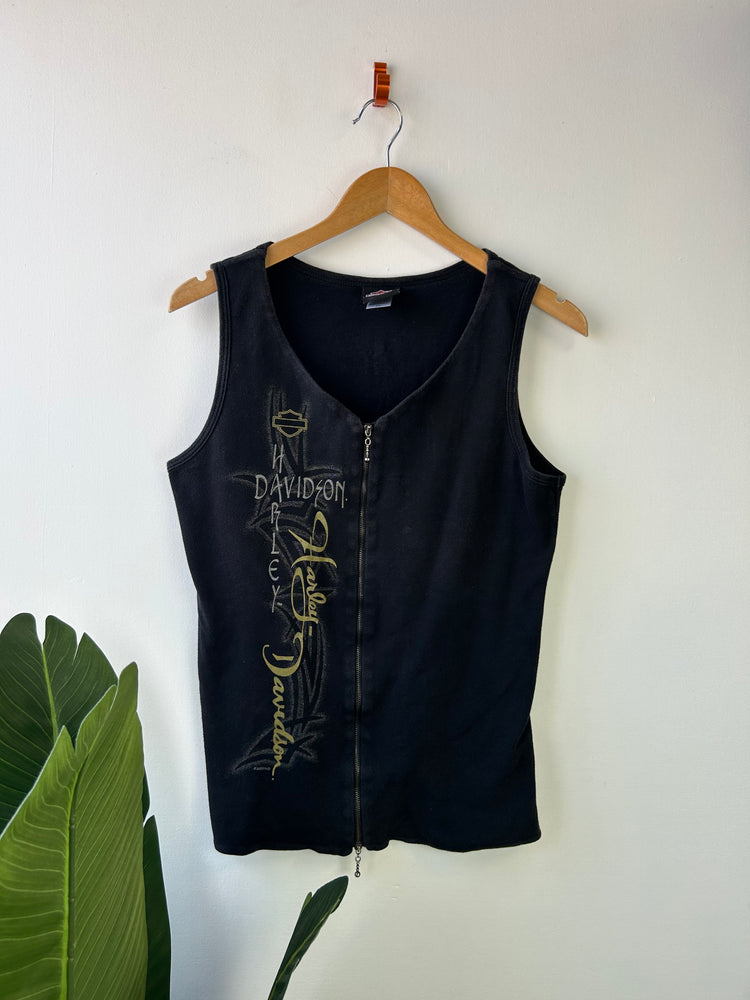 Harley Davidson Black Graphic Tank Top XL