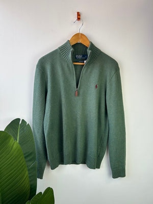 Ralph Lauren Green Quarter Zip M