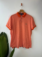 Ralph Lauren Orange Stripe Polo L