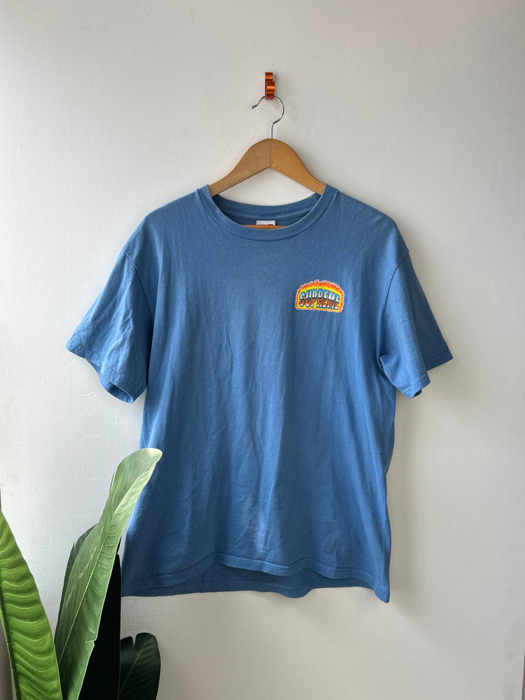 Supreme Blue Flames T-Shirt M