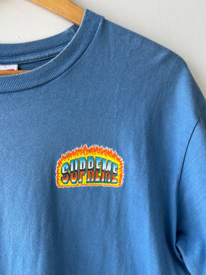 Supreme Blue Flames T-Shirt M