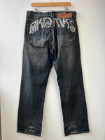 Vintage Akademiks Washed Black Jeans 34W