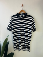 Ralph Lauren Black & White Stripe Polo M