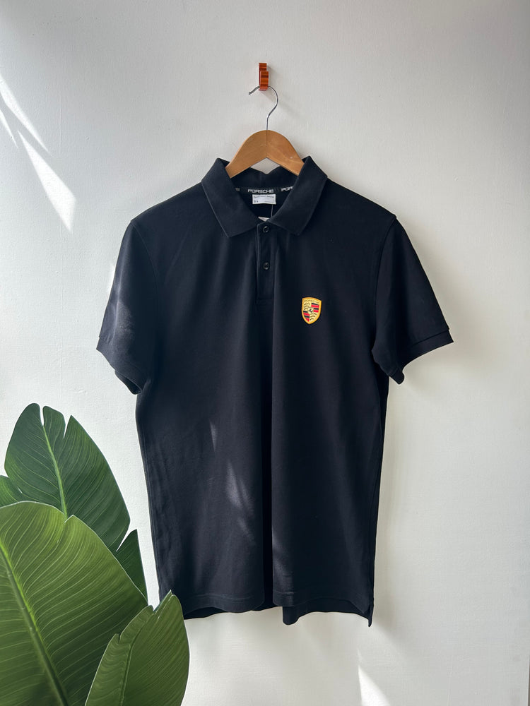 Porsche Racing Black Polo Shirt M
