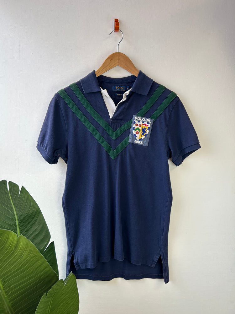 Ralph Lauren Navy and Green Polo S
