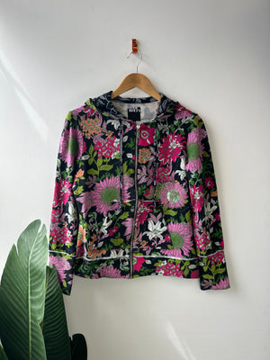 Miss Sixty Floral Zip Through Hoodie L