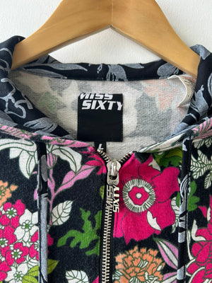 Miss Sixty Floral Zip Through Hoodie L