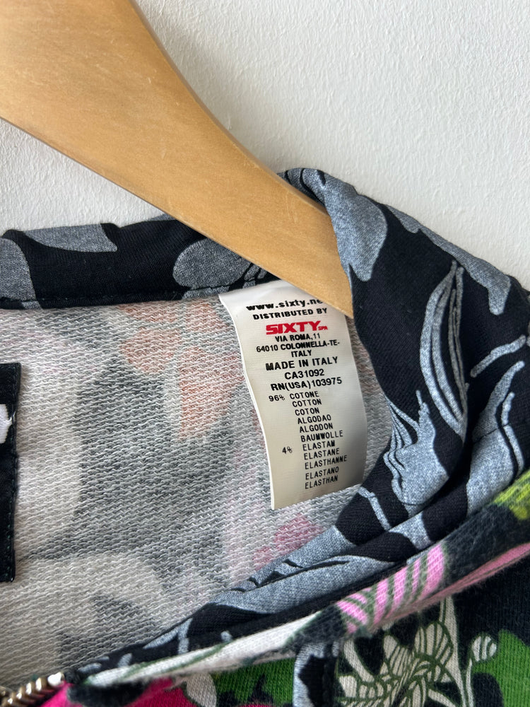 Miss Sixty Floral Zip Through Hoodie L