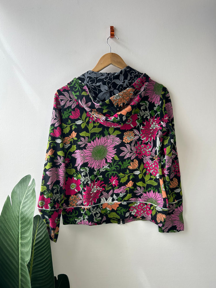 Miss Sixty Floral Zip Through Hoodie L