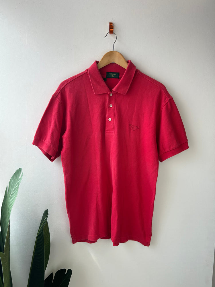 Valentino Jeans Red Polo Shirt L