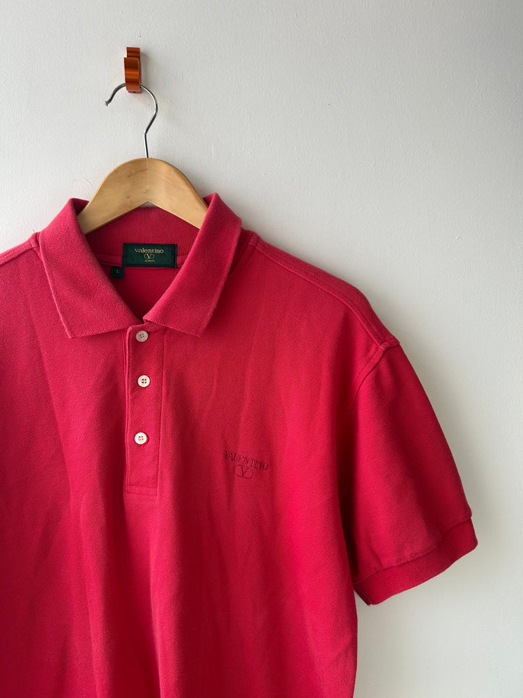Valentino Jeans Red Polo Shirt L