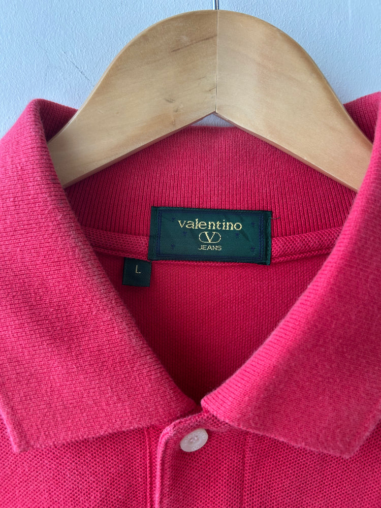 Valentino Jeans Red Polo Shirt L