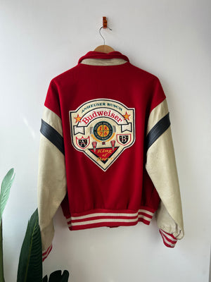 Budweiser Red Vintage Baseball Jacket L