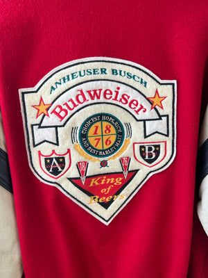 Budweiser Red Vintage Baseball Jacket L