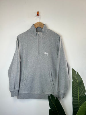 Stussy Grey Quarter Zip S