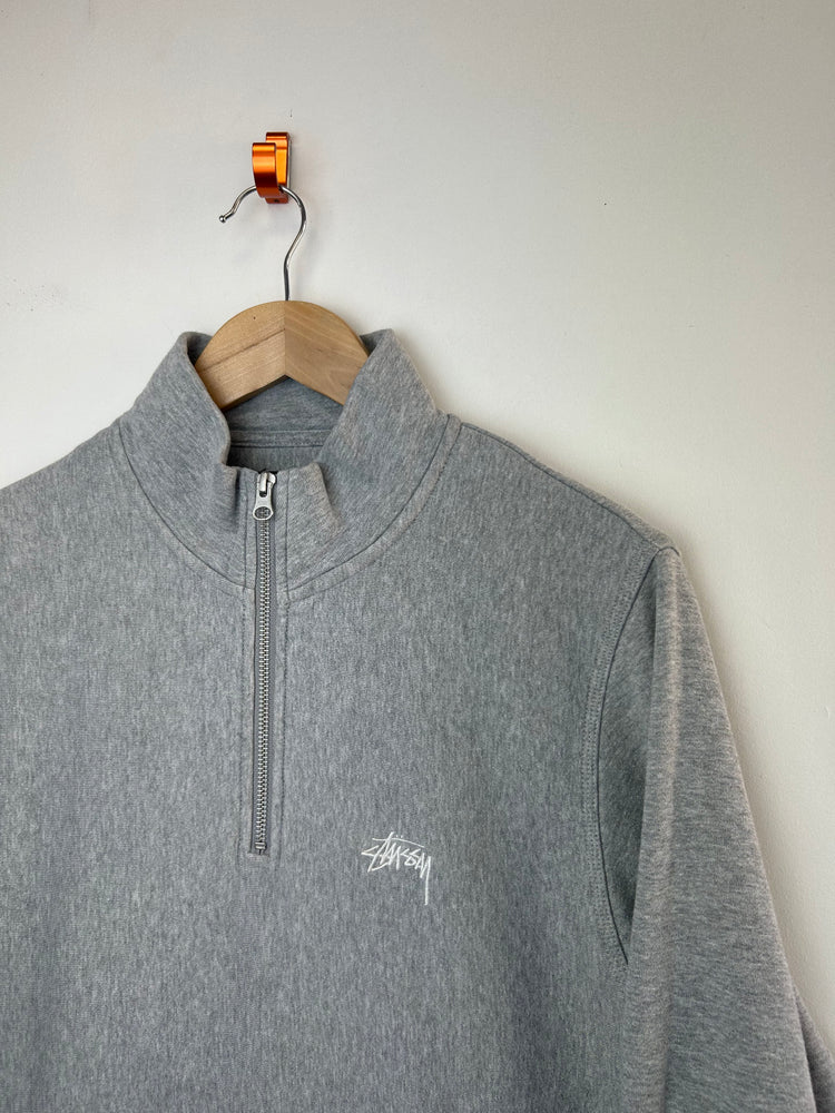 Stussy Grey Quarter Zip S