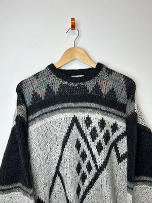 Vintage Knitted Fuzzy Jumper M