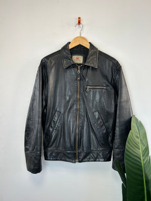 1980's Levis Leather Jacket M
