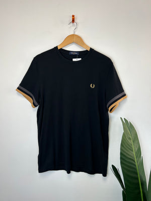 Fred Perry Neil Black T Shirt L