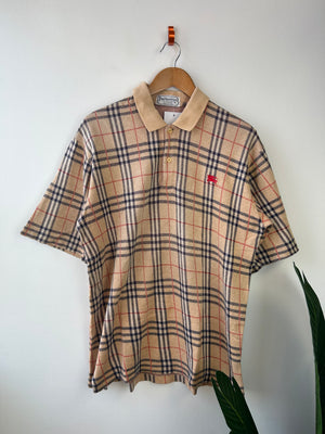 Burberry Vintage Crest Polo Shirt L