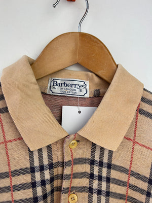 Burberry Vintage Crest Polo Shirt L