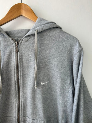 Nike 2000s Grey Zip Through Hoodie L