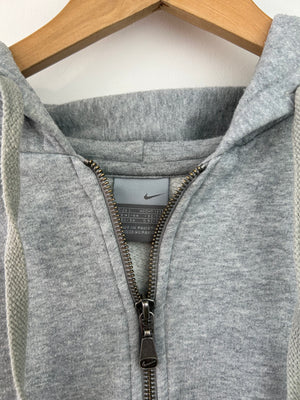 Nike 2000s Grey Zip Through Hoodie L