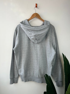 Nike 2000s Grey Zip Through Hoodie L