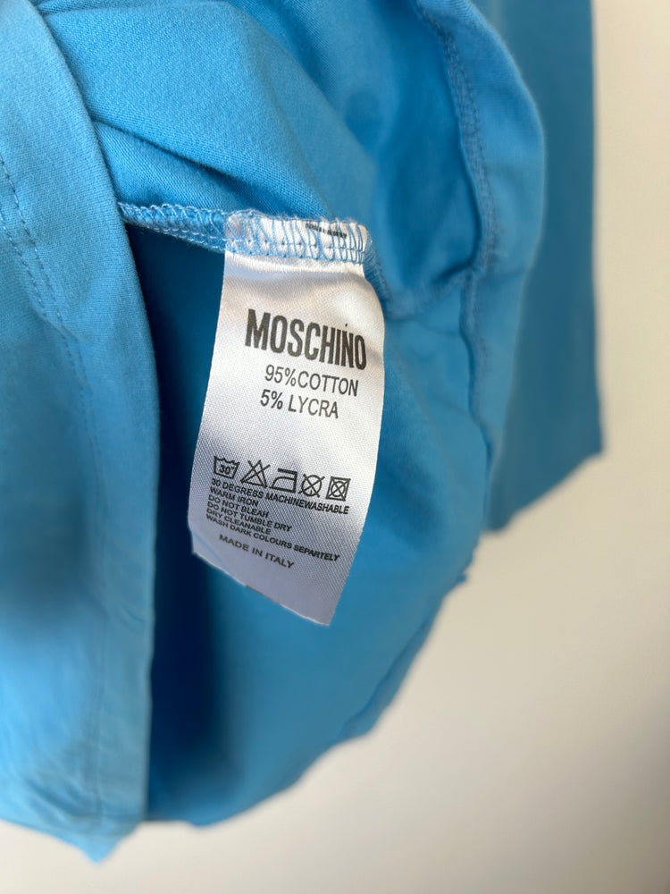 Moschino Rhinestone Logo Top w Heart XL