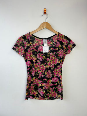 Dolce & Gabbana Vintage Floral Mesh Top