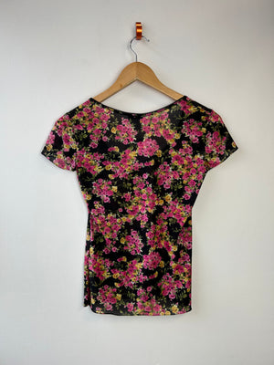 Dolce & Gabbana Vintage Floral Mesh Top