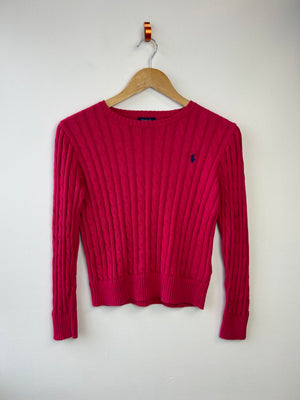 Ralph Lauren Pink Cable Knit Jumper