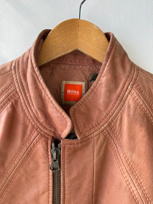 Hugo Boss Vintage Goat Skin Leather Jacket L