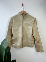 Vintage Leather Zip Through Jacket S