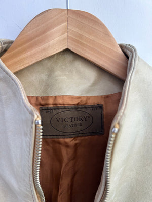Vintage Leather Zip Through Jacket S