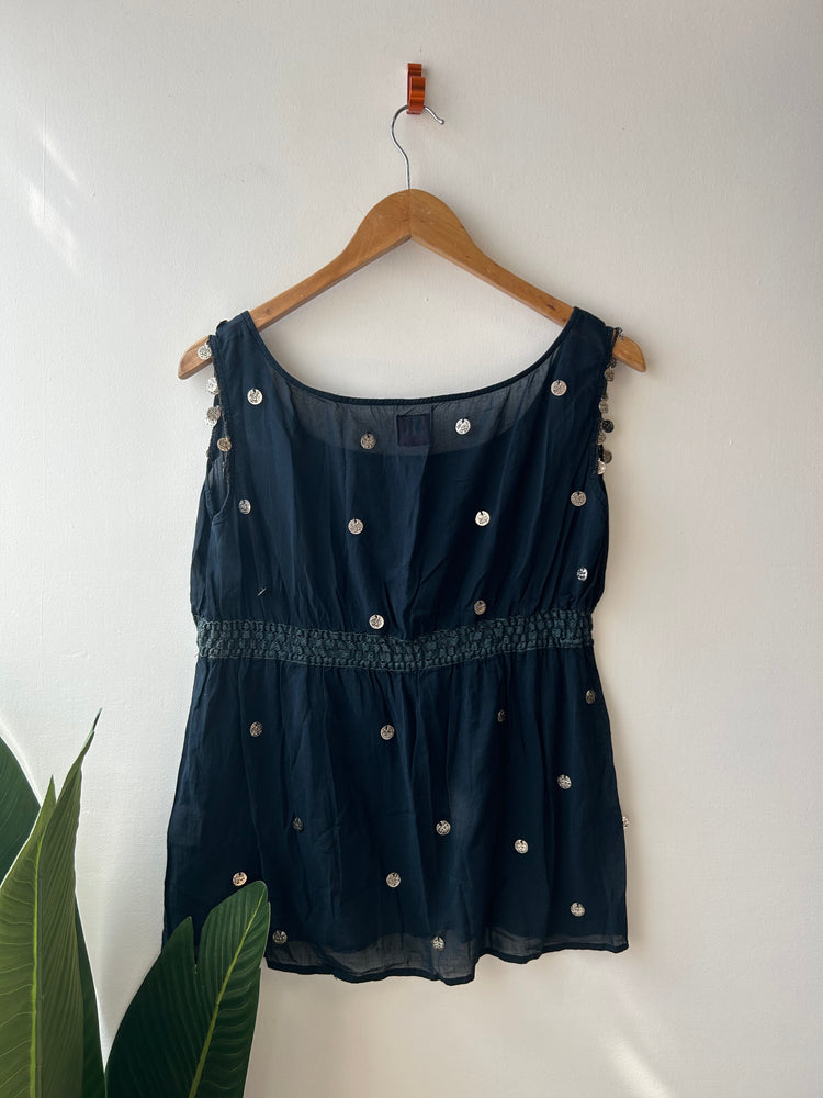 Miss Sixty Black Medallion Top L