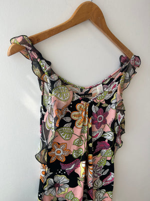 Miss Sixty Floral Ruffle Cami S