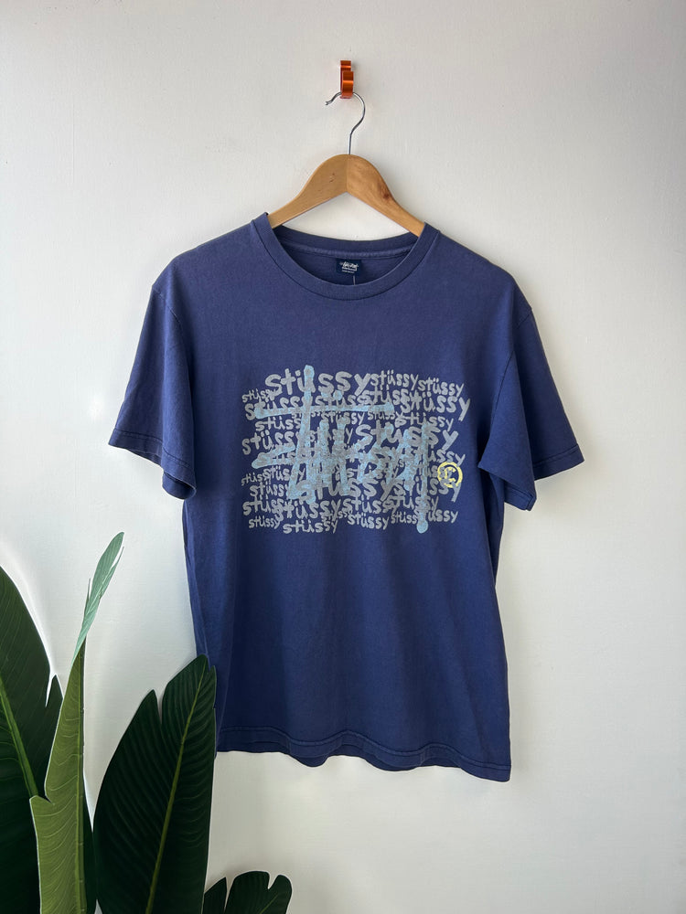 Stussy Vintage Navy T Shirt M