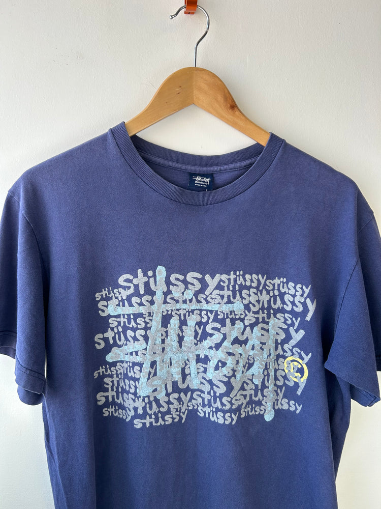 Stussy Vintage Navy T Shirt M