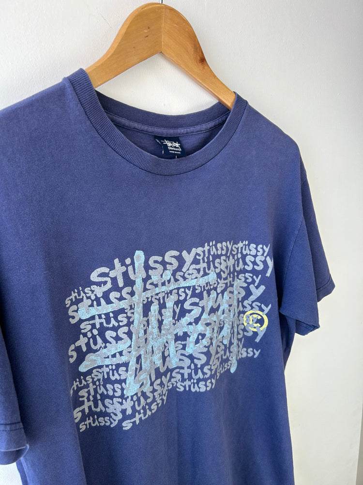 Stussy Vintage Navy T Shirt M