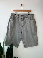 Clints Grey Embroidered Baggy Jorts XL