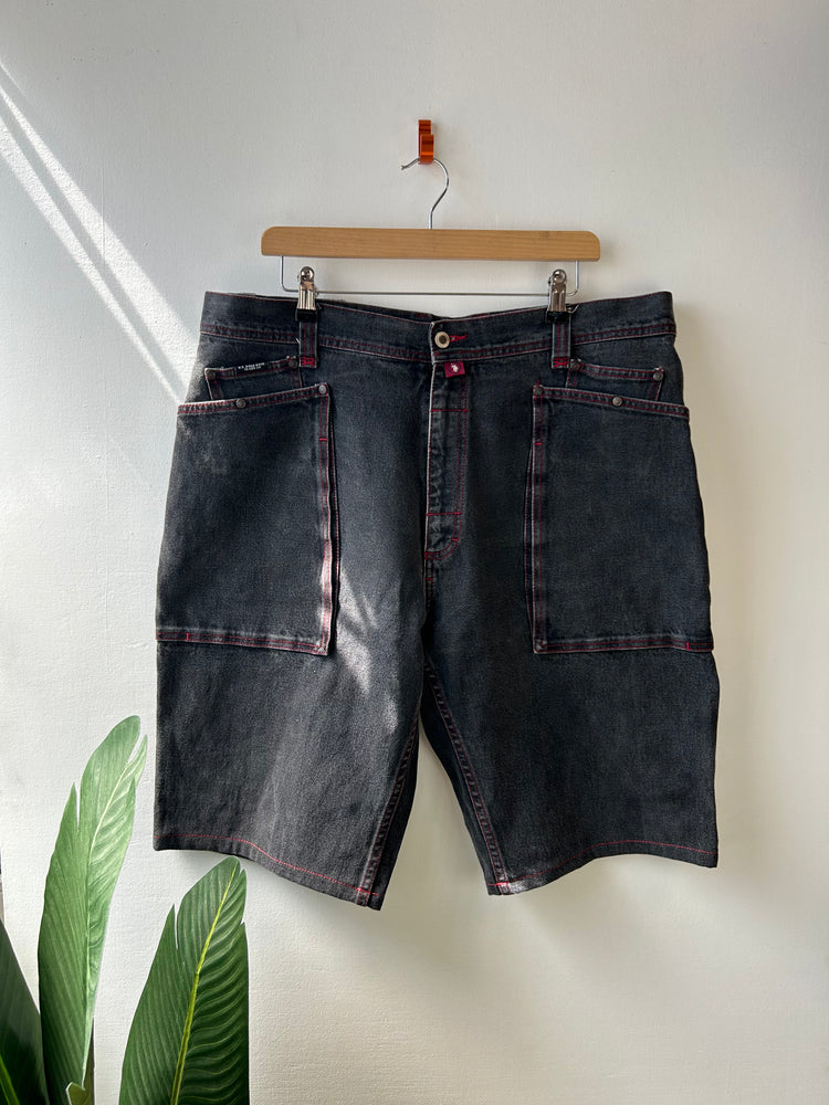 U.S Polo Grey Contrast Stitch Jorts W38
