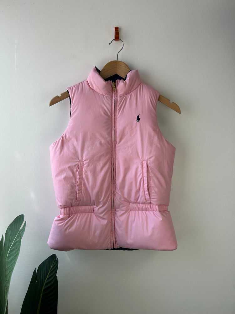 Ralph Lauren Reversible Pink/ Navy Gilet L