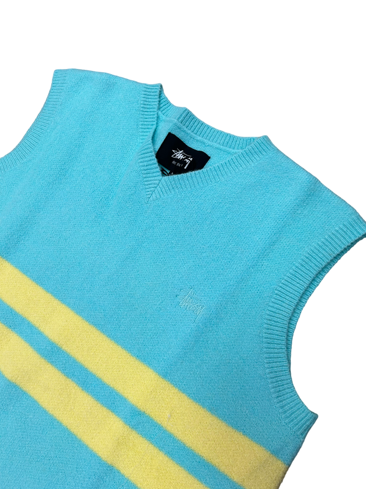 
                
                    Load image into Gallery viewer, Stüssy Brushed Stripe Knitted Vest M
                
            