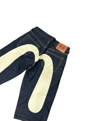 Evisu Vintage Daicock Denim Shorts W28