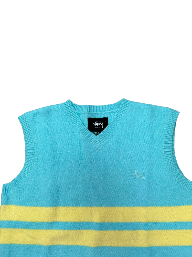 
                
                    Load image into Gallery viewer, Stüssy Brushed Stripe Knitted Vest M
                
            